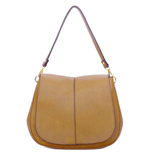 Leatherette shoulder bag