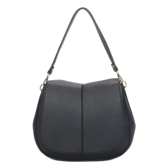 Leatherette shoulder bag